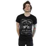 Johnny Cash Men's Man in Black Label T-Shirt Large Black