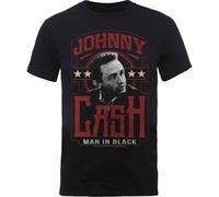 Johnny Cash Mens T-Shirt Man In Black (L)