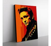 Johnny Cash Minimalism Art Canvas Wall Art Print 30x20 Inch