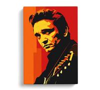 Johnny Cash Minimalism Art Canvas Wall Art Print 30x20 Inch