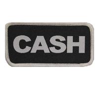 Johnny Cash Patch Cash Logo Official Official Black woven Sew on 76 x 40mm One Size