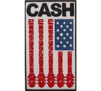 Johnny Cash Patch Flag Official Official White woven Sew on 63 x 92mm Accessory Size