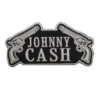 Johnny Cash Patch Gun Official Official Black Woven Sew on 90 x 45mm One Size