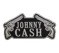 Johnny Cash Patch Gun Official Official Black Woven Sew on 90 x 45mm One Size