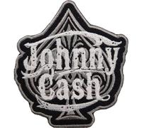 Johnny Cash Patch Spade Official Official Black woven iron on 76 x 82mm Accessory Size