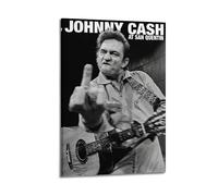 Johnny Cash Rapper Music Signed Limited Album Cover Prints Posters Canvas Wall Art Room Aesthetic Posters Music Classroom Bedroom Wall Decor Art 16x24inch(40x60cm) Frame-style