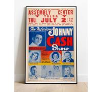 Johnny Cash Show June Carter 1964 Concert Tour Live Venue Gig Promo : 36"x24" Poster BRING YOUR WALLS TO LIFE !