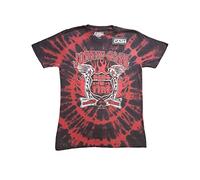 Johnny Cash T Shirt Ring of Fire Logo Official Unisex Tie Dye Red S