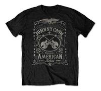 Johnny Cash Unisex T-Shirt American Rebel Black (L)