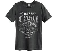 Johnny Cash Unisex T-Shirt Eagle Vintage Charcoal (L)