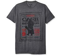 Johnny Cash Unisex's One Night Only T-Shirt, Charcoal Heather, XL