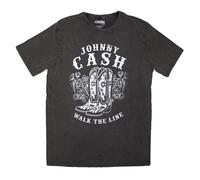 Johnny Cash Walk The Line Boots Limited Edition 999 Only Premium Wash T Shirt S Charcoal