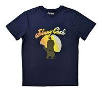 Johnny Cash Walking Guitar T-Shirt in Navy | Size: Medium Johnny Cash Navy M