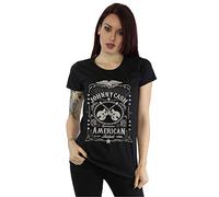 Johnny Cash Women's American Rebel T-Shirt X-Small Black
