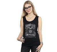 Johnny Cash Women's Nashville Label Vest Black XX-Large