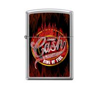 Johnny Cash Zippo - Brushed Chrome Lighter multicolor Onesize