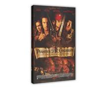 Johnny Depp Pirates of The Caribbean Movie Poster Canvas Poster Bedroom Decor Landscape Office Room Decor Gift 20x30inch(50x75cm)