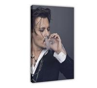 Johnny Depp Poster Canvas Poster Wall Art Decor Print Picture Paintings for Living Room Bedroom Decoration 12x18inch(30x45cm)