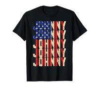 Johnny First Name Boy Men American Flag Vintage Style USA T-Shirt