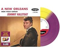 Johnny Hallyday - 2 Succès Sur un 45 Tours - A New Orleans, Mon Vieux Copain Vinyl 7" Bicolore Jaune & Violet