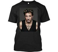 Johnny Hallyday 2 Tee T-Shirt Black Print T-Shirt Men