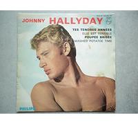 Johnny Hallyday 45Tours EP vinyle Tes Tendres Années / Elle Est Terrible papier