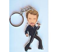 Johnny Hallyday caricature shaped keyring