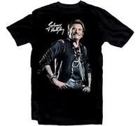 Johnny Hallyday Star Homme Noir Mens T Shirt Black Men