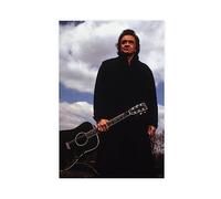 Johnny Poster Cash Guitar Canvas Poster Wall Art Decor Print Picture Paintings for Living Room Bedroom Decoration Unframe-style 20x30inch(50x75cm)