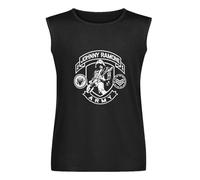 Johnny Ramone Army Logo Vest Tank T-Shirt Graphic Mens Black Top Unisex Sleeveless Tee 3XL
