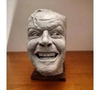 Johnny Sculpture of The Shining Bookend Library Here’s Johnny Sculpture Resin Desktop Book Shelf Funny Ornament Book Ends Decorative Desktop Bookends Ornament for Home Office