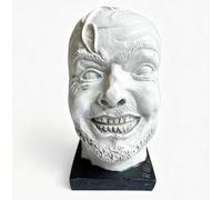 Johnny Sculpture of The Shining Bookend Library Here’s Johnny Sculpture Resin Desktop Ornament Book Shelf Funny Ornament Book Ends Decorative Desktop Bookends Ornament for Home Office