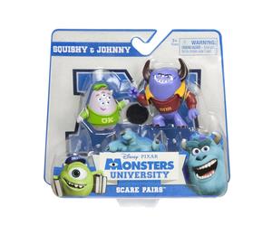 Johnny & Squishy Scare Pairs Monster Uni University Disney 2 Figures Spin Master