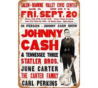 Johnny Tin Sign 1968 Cash in Vintage Metal Signs 8 x 12 Inches