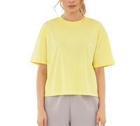 Johnny Urban Crop Top Women and Men Yellow Print - Zoey - Short Tshirt Made of Cotton - Boxy T Shirt Half Sleeves - Basic Cropped Shirt for Summer