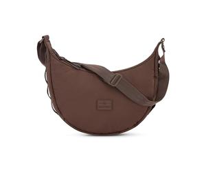 Johnny Urban Cross Body Bag Women Men Brown - Kaia Medium - Puffer Half Moon Bag - Padded Crescent Shoulder Bag Made Of Nylon - Crossbody Bag with Adjustable Strap - Water Repellent