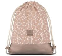 Johnny Urban Drawstring Bag Men & Women - Noah | Pattern Gymsack Backpack with Pocket, Cotton & Vegan Leather