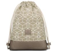 Johnny Urban Drawstring Bag Men & Women - Noah | Pattern Gymsack Backpack with Pocket, Cotton & Vegan Leather