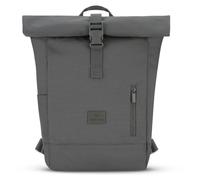 Johnny Urban Backpack Womens & Mens Grey - Robin Small - Roll Top Rucksack with 12" Laptop Compartment - Back - Casual Daypack Bag for Uni Office Work - Water-repellant
