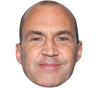 Johnny Vaughan (Smile) Celebrity Mask, Flat Card Face, Fancy Dress Mask