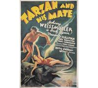 Johnny Weissmuller in Tarzan And His Mate (1934) - Mini Poster/Book Clipping