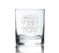 JohnPartners993 Cheers To 15 Years Whiskey Glass - Etched Sayings - Gift To Celebrate Wedding - Business - Or Work Anniversary - Gift For Him Her Couple