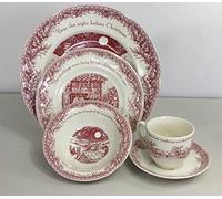 Johnson Brothers TWAS The Night Dinnerware Set, Red & White