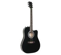 Johnson JG-650-TB Thinbody Acoustic Guitar with Pickup, Black