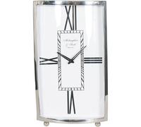 Johnson Large Mantel Clock Nickel Finish 54cm Libra Interiors Metallic Silver One Size