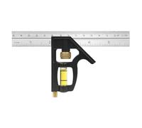 Johnson Level & Tool 406EM-S Heavy Duty Professional Inch/Metric Metal Combination Square, 6", Silver, 1 Square