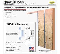 Johnson Prod. 3/4" Pocket Dr Clip Set