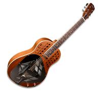 Johnson Resonator JR-899E-MS Tricone Wood Body Electric Mahogany Stain