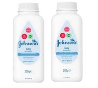 Johnson’s Baby Powder 2 x 200g | Gentle Baby Skin Care Powder | Clinically Proven Formula for Soft Smooth Dry Skin | Multipack Baby Essentials for Newborns & Daily Use