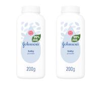 Johnson’s Baby Powder 2 x 200g | Gentle for Newborn and Baby Skin | Clinically Proven Powder for Soft, Smooth, Dry Skin | Multipack Baby Care Essentials for Daily Use